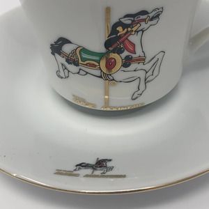 Vintage Six Flags Magic Mountain Tea Cup And Saucer Japan Souvenir Set